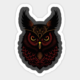 DARK OWL COLORED 01 Sticker